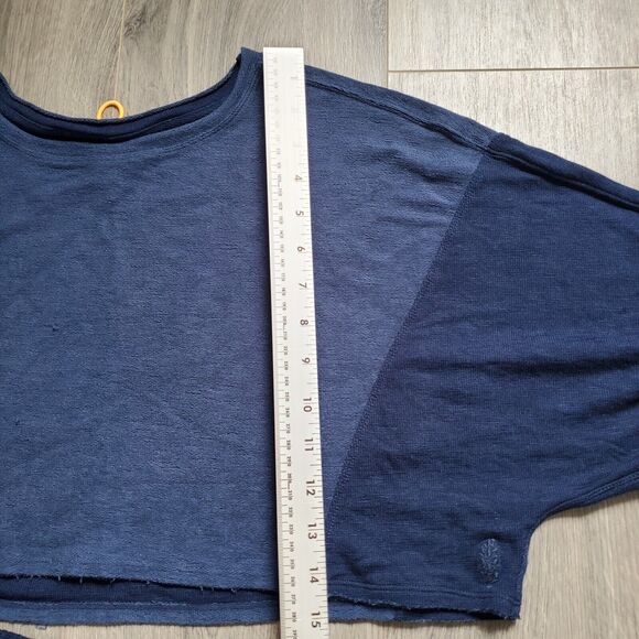 Free People Movement Set XS Blue Long Sleeve Crop Pant Surfside - Picture 5 of 11